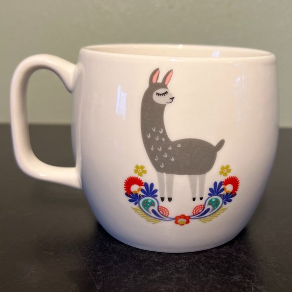Opalhouse NO DRAMA LLAMA Rounded Wide-Mouth Porcelain Mug - Picture 2 of 7